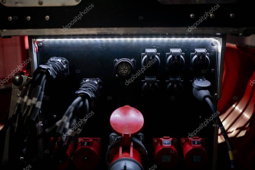 Technician staging network equipment on workbench